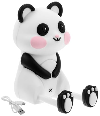 HOMSFOU Enceinte sans Fil Compacte Multifonctionnelle et Portable pour Voiture et Table Design Mignon avec Support Panda