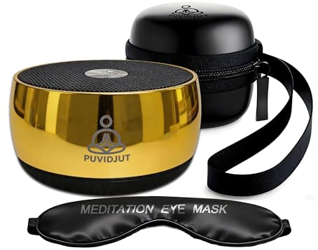 Tragbare elektronische tibetische Klangschale, 4 Heilfrequenzen (417–639 Hz) & Klangschalenton – USB-C wiederaufladbares Meditationsmusikinstrument für Yoga, Entspannung, Reiki, Chakra-Balance