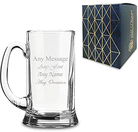Personalised Engraved Half Pint Icon Tankard Pint Cider Beer Glass