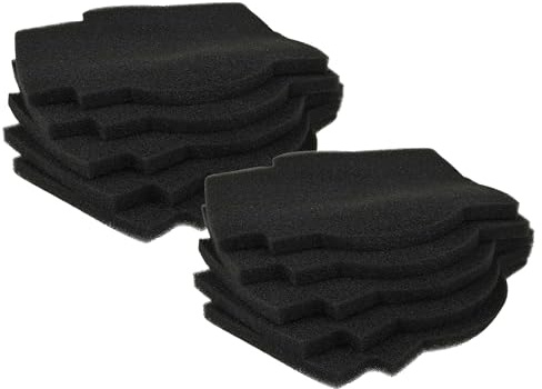 vhbw 10x Luftfilter Ersatz für Lunos 2/FSI-R für Lüfter | Badlüfter, Ventilator, Lüftungsgerät - Schwarz