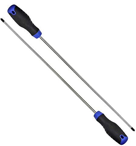 SPARES2GO Extra Long Reach CR-V Chrome Vanadium Phillips Head Screwdriver