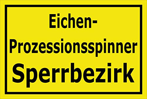 Melis-Folienwerkstatt Schild Eichen-Prozessionsspinner - 60x40cm - Bohrlöcher - 3mm Hartschaum – 20 VAR S00359-126-C