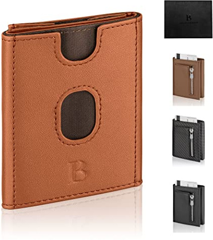 LOGAN & BARNES Kartenetui Herren mit TÜV geprüftem RFID-Blocker - Kreditkartenetui mit Druckknopfverschluss - RFID Geldbeutel Herren Modell Copenhagen