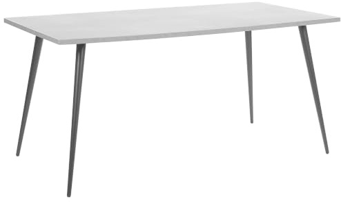 Esstisch Betonoptik grau Metallgestell schwarz 160 x 80 cm Modern Santiago