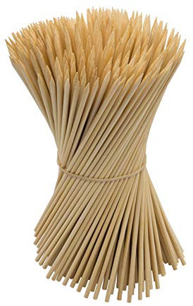 DON PALILLO - 200 Pinchos de bambú para brochetas de 24 cm x 3,8 mm. Especiales para Pinchos barbacoa, brochetas de Frutas.