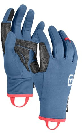ORTOVOX Fleece Light Glove W - Leichter Fleece-Handschuh mit Smart-Finger und Leder-Handinnenseite für Skitouren - Damen
