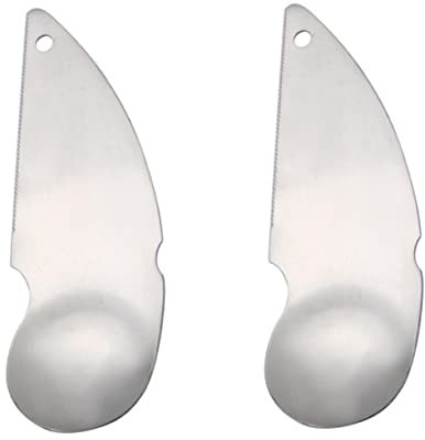 2 Pz Cucchiaio Di Kiwi Spelucchino Pela Kiwi Taglia Kiwi Affettatrice Di Kiwi Strumenti Per Intagliare La Frutta Strumento Per Merenda Palmare Frutta Tagliata Acciaio Inossidabile