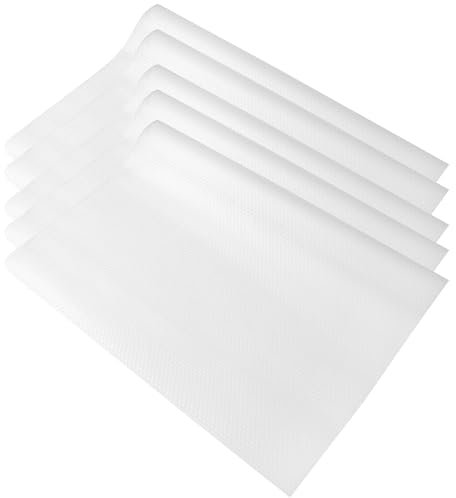 DIAONIAN 5Pcs Tappetino Antiscivolo Cucina,Tappetini Per Frigorifero,Tappetino Per Cassetti,Facile da Pulire,Può Essere Tagliato,Lavabile, 45x29cm(Trasparente)