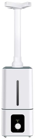 Humidificador industrial Humidificador comercial con ruedas, humidificador grande for toda la casa de 3,29 galones, humidificador ultrasónico de niebla fría de 645,83 pies cuadrados, humidificador de