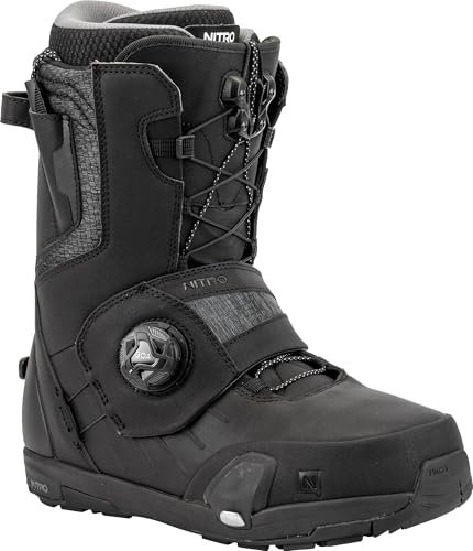 Nitro Profile Step on TLS Bottes de Snowboard pour Hommes, Noir, 29