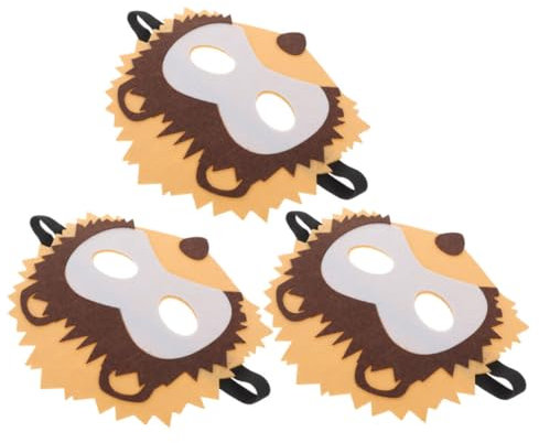 TOYANDONA 3stücke Tiermasken Für Lustige Augenmasken Aus Robustem Vliesstoff Für Halloween Karneval Und Geburtstagsfeiern Frosch Tiger Und Igel Design