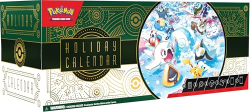 Pokémon TCG: Calendario de Vacaciones (8 Tarjetas promocionales de Aluminio, 5 Paquetes de Refuerzo y más)