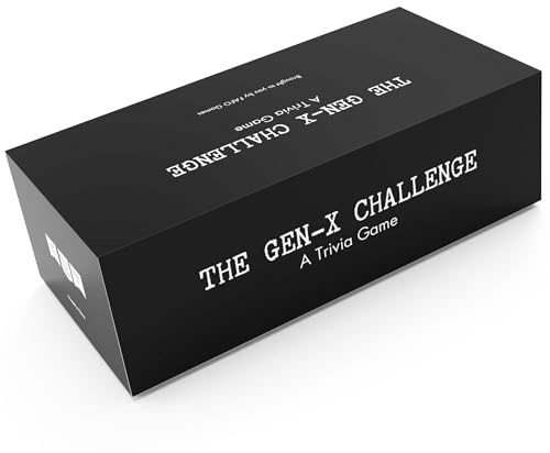 FAFO GAMES The Gen-X Challenge - 80s and 90s Trivia Card Game with 600 Trivia Cards - Pop Culture Trivia Game with Movies, Music, TV Shows - Ideal for Game Night, Christmas, Birthday, or Gift