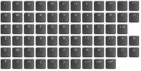 Chocfox-Fans WOB Translucent Keycap Set Keycaps Low Profile PC Keycaps for Kailh Chocolate Switch Mechanical Keyboard