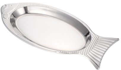 COLLBATH Piatto di Pesce alla Piatto di Pesce al Vapore Stoviglie da Cucina Resistente Acciaio Inossidabile