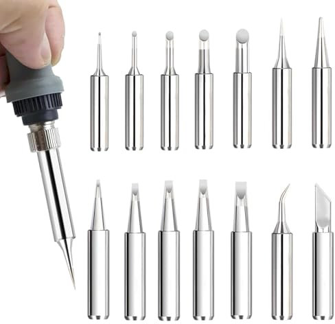 14 Stück Lötspitzen Kompatibel mit Schweißgeräte und Zubehör, Lötspitze Lötkolben Spitzen Lötkolben für Lötstation Schweißen Löten Usw