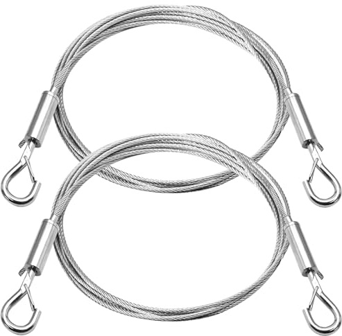 ISDVBUY 2 Pack Adjustable Picture Hanging Wire Kit, 1m x1.5mm Heavy Duty Mirror Frame Hanging Kit Stainless Steel Wire Rope, Supports Up to 66lbs for Hanging Pictures Artwork