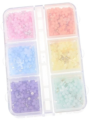 Vaguelly 1 Accessori per unghie UV ciondoli per unghie fiori per le unghie kit artificiale henne sopracciglia ciondoli per decorazioni per unghie fiore per manicure per unghie resina