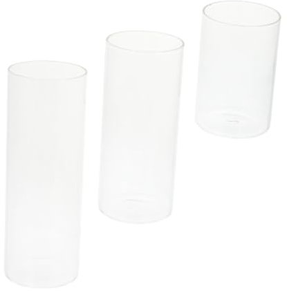 BATHVEVE 3pièces Bougeoirs Votifs Transparents Verre pour Bougies Chauffe-Plat Rondes Coupelles Verre pour Décoration Intérieur