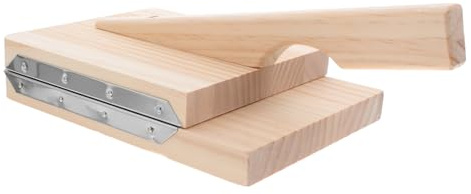 SOIMISS Prensa De Madera y Acero Inoxidable Para Empanadillas y Raviolis Molde Para Masa Diseño Sencillo Herramienta Para Cocina Familiar y Eventos