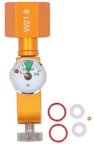 W21.8 Soda Carbonator Refill Adapter | High Accuracy CO2 Refill Tool with Pressure Gauge & Deflating Function | Expert Adapter for Soda Makers/Inflatables/Tires