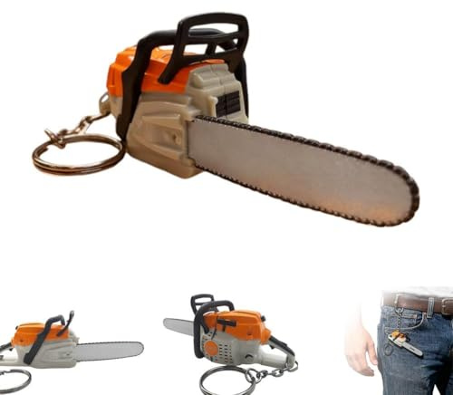 Chainsaw Keychain Portable Chainsaw Key Ring, Pruning Firefighting Chainsaws with Realistic Sound Outdoor Tool Themes (1)