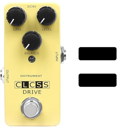 Hapivida Guitar Overdrive Pedal, Metal Distortion Effects Pedal Compact Durable Tube Amp Response Warm Natural Saturation 6.35mm Input Output Interface True Bypass for Electric Gui
