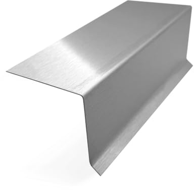 Ortgangblech 200 cm (2000mm) lang Edelstahl K240 geschliffen 90 Grad Dachprofil Dichtungsblech Dachblech Kantblech (Z:300mm/A:15mm+B:185mm+C:100mm)