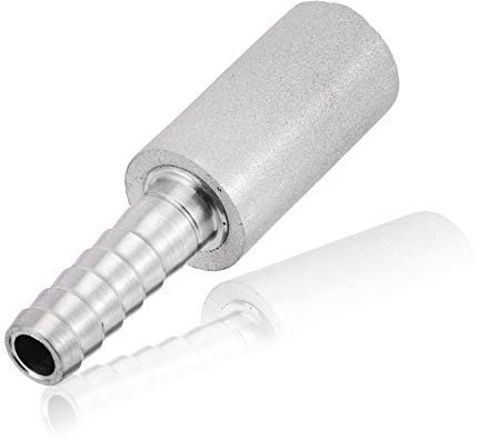 Joywayus Aeration Stone 0.5 Micron 316 Stainless Steel Oxygenation Diffusion Stone 1/4 Barb for Home Brewing Wine Beer Soda