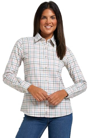 JACK PYKE Ladies Countryman Shirt Large Check Navy Size 12