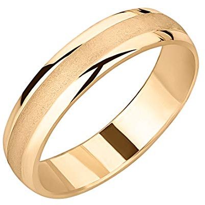 Ardeo Aurum Trauring Unisex Damenring Herrenring aus 375 Gold Gelbgold in 4 mm Breite massiv Ehering Verlobungsring Modell 132 Größe 60