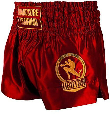 Hardcore Training Classic Muay Thai Shorts Black White Red Camo Blue Kick Boxing MMA Combat Sport Sparring Trunks