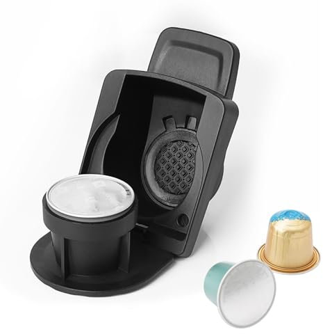 Kapselkonverter für Nespresso Original Kapseln,Edelstahl&PP Material Wiederverwendbare Kaffeekapseln,Kaffeemaschine Zubehör für Dolce Gusto Genio S,Dolce Gusto Piccolo XS