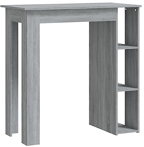 vidaXL Mesa Alta con Estante Gris Sonoma 102x50x103,5 cm