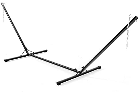 GYMAX Supporto per Amaca, Portata di 150 kg, Telaio in Metallo, Montaggio Facile, Portatile e Stabile, Ideale per Cortile, Giardino, Cortile, Balcone
