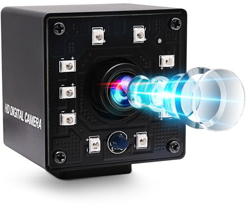 ELP 1080P Webcam Wide Angle 170 Degree Fisheye USB Camera - Full HD Night Vision Infrared PC Camera 100fps/60fps With IR Cut