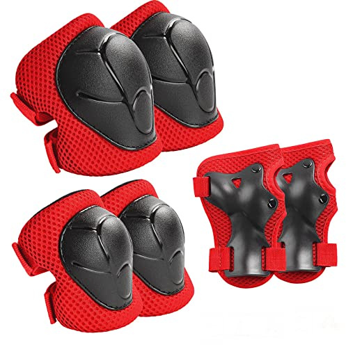 JSRHEEM knieschoner kinder，protektoren kinder，inliner schutzausrüstung kinder，knie schoner3-8 Jahr alt kinder protektoren set，Geeignet für Skating，Fahrräder，Skateboarden