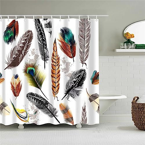 Cacciatore di sogni Tenda Doccia W150cm x L180cm Tenda per Doccia Antimuffa, Tenda da Esterno Impermeabile Tessuto, 3D Tenda con Ganci per Dormitorio Famiglia Appartamento Hotel Doccia ​Bagno Decor