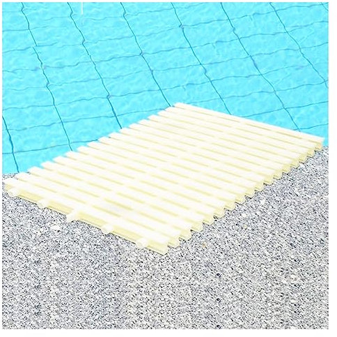 XPLKQXE Gedreht Werden Schwimmbad Überlauf Drain Grate, DIY Gespleißte Abdeckung Gitterrost, ABS Kunststoffroste, Abflussabdeckung Badezimmer Straßenentwässerung (Farbe : Weiß, Größe : 35x100cm)
