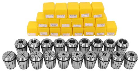 YOFULY ER32 Lot de 19 pinces de serrage avec mandrin ER32 Pince à ressort ER32 2 – 20 mm Pince à ressort ER32 pour machine à graver CNC et fraiseuse, porte-outils, ER32 SPANNZANGE