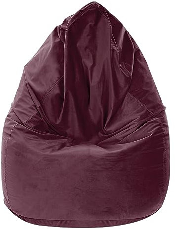 DreamRoots Sitzsack Kinder 70x70x105cm - Sitzsack Samtstoff - Bean Bag Chair mit Lehne und Bezug - Sitzkissen Boden mit Füllung