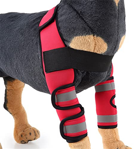 UOSIA Pierna De Rodilla De Perros Brace Delantero Delantero Codo De Perrito Protector Cubierta De Rodilla De Perros Anti Lamida Recuperación De Perros Cubierta De Pierna