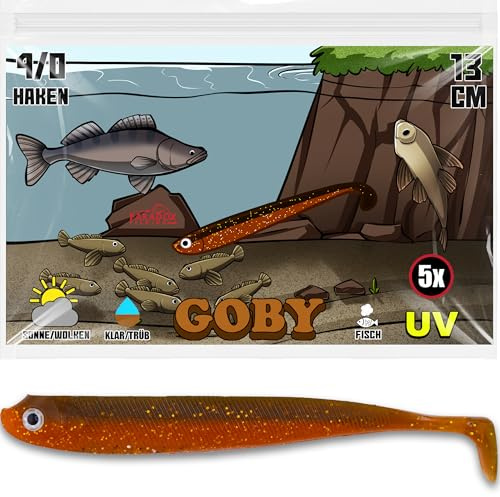 Paradox Fishing Gummifische 7,5cm 10cm 13cm - Zanderköder Gummifisch Zander Köder Gummifische Set Barschköder Barsch Köder - perfekt für Barsch und Zander