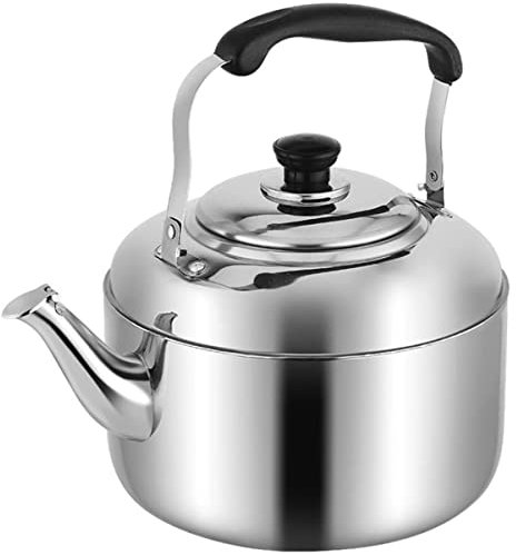 LeGDOr Edelstahl-Wasserkocher, pfeifender Teekessel, Camping-Teekessel, Edelstahl-Pfeifkessel, Teekanne, Teekanne, Heißwasserkessel, Campingkocher, Wasserkanne, Teekocher, Eisenkessel, Boiler
