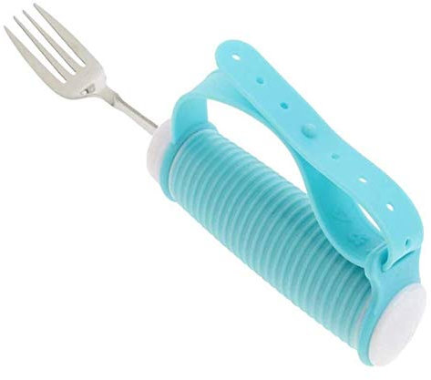 BZVCRTYKL Vajilla Antivibración, Tenedor - Cubiertos Flexibles con Cinturón de Mano - Utensilios Adaptables for Ancianos, Parkinson, Artritis y Discapacidades 1014/793 /534 (Size : Fork)