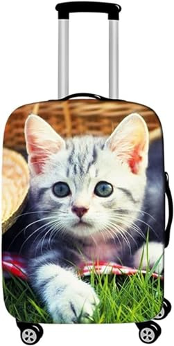 3D Katze Reise Kofferschutzhülle Elastische Kofferhülle Gepäck Cover,Waschbare Kofferhülle, Reisetasche Kofferbezug,Kofferhülle, Luggage Cover Mit Reißverschluss (Styple 8#,M)