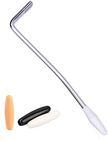 JEWEDECO Tremolo Arm Gitarre Mit Kappen Chromfarbe Installieren Für Einzel-tremolo-systeme Für Gitarrenliebhaber Und Spieler