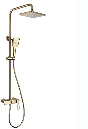 Douche à Effet Pluie avec pommeau de Douche, Ensemble de Douche combiné, Ensemble de Robinet de Douche à Montage Mural, Ensemble de Douche combiné à mitigeur à Effet Pluie avec Bec de baigno