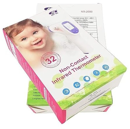 Silex - Termómetro Digital Frente para Bebé | Digital | Infrarrojo | Sin Contacto | Médico | Para Adultos/Niños | De Función de Memoria | Lecturas Precisas | Instantánea | Ref. 001-0003-033