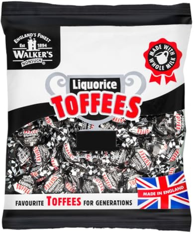 iChuches | Walkers’ Nonsuch Toffees & Éclairs | Surtido 1 kg | Caramelos Masticables Premium de Regaliz, Toffee, Milk (Regaliz)